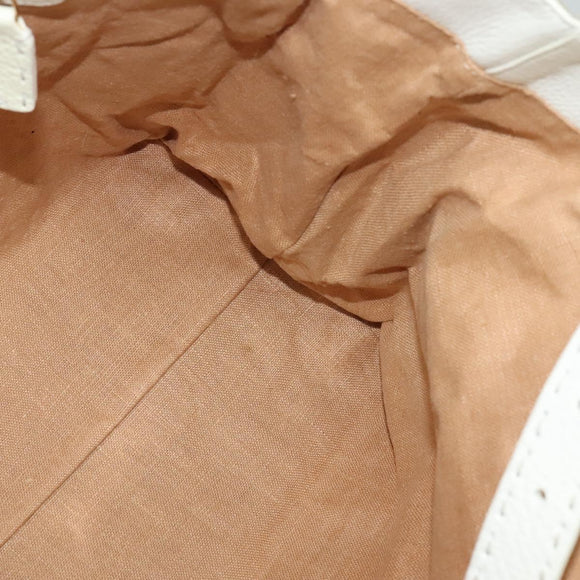 FENDI Celeria Tote Bag Coated Canvas Beige Gold Auth BA3471