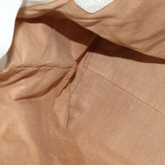 FENDI Celeria Tote Bag Coated Canvas Beige Gold Auth BA3471