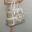 FENDI Celeria Tote Bag Coated Canvas Beige Gold Auth BA3471-20