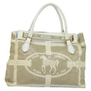 FENDI Celeria Tote Bag Coated Canvas Beige Gold Auth BA3471-2