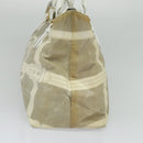 FENDI Celeria Tote Bag Coated Canvas Beige Gold Auth BA3471-4