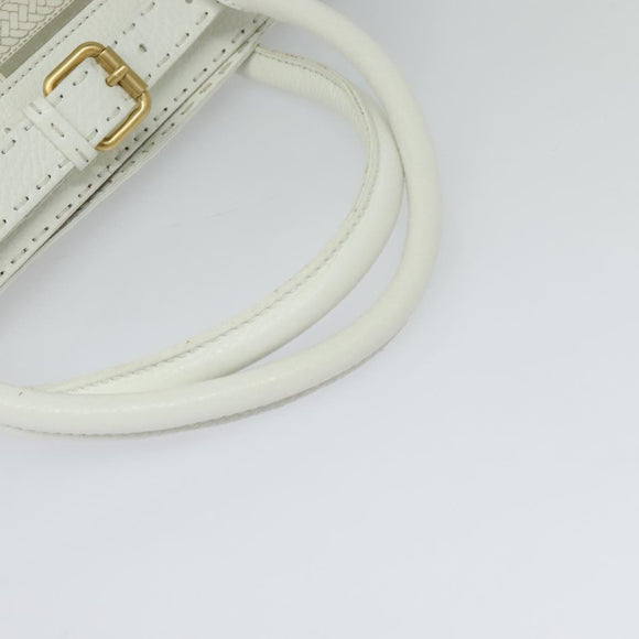 FENDI Celeria Tote Bag Coated Canvas Beige Gold Auth BA3471