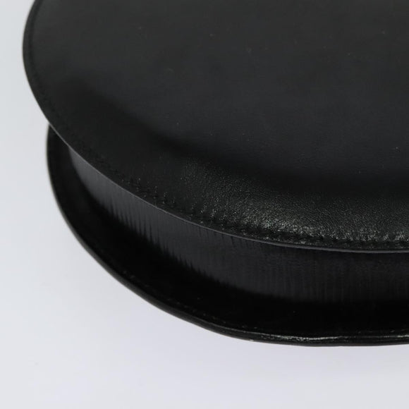 FENDI Shoulder Bag Leather Black Gold Auth BA3472