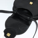 FENDI Shoulder Bag Leather Black Gold Auth BA3472-10