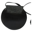 FENDI Shoulder Bag Leather Black Gold Auth BA3472-2