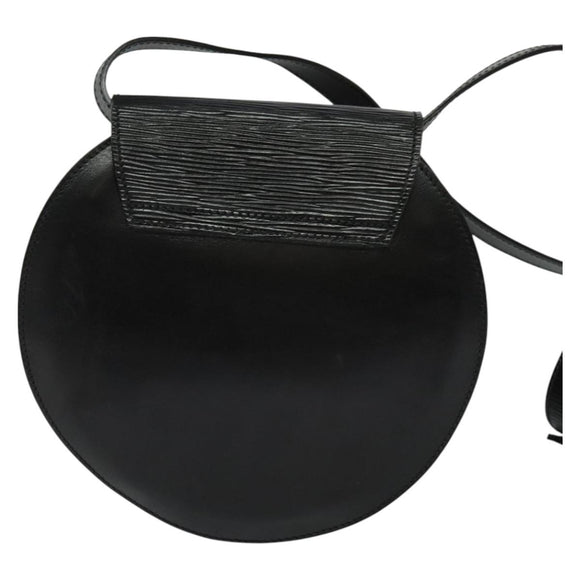 FENDI Shoulder Bag Leather Black Gold Auth BA3472