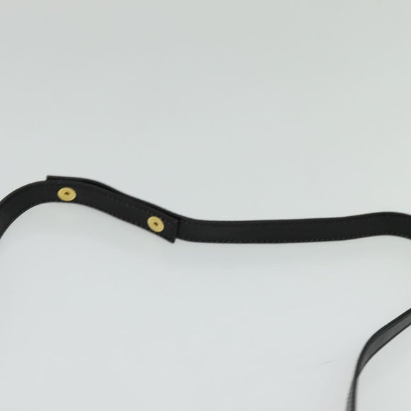 FENDI Shoulder Bag Leather Black Gold Auth BA3472