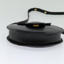 FENDI Shoulder Bag Leather Black Gold Auth BA3472-5