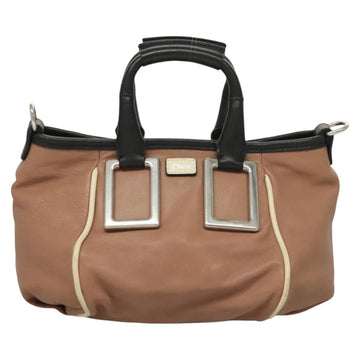 Chloe Etel Hand Bag Leather 2way Pink Silver Auth BA3474 - 0