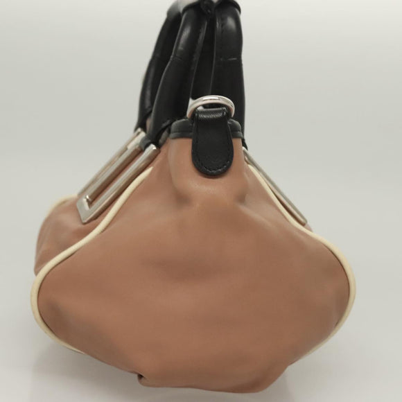 Chloe Etel Hand Bag Leather 2way Pink Silver Auth BA3474