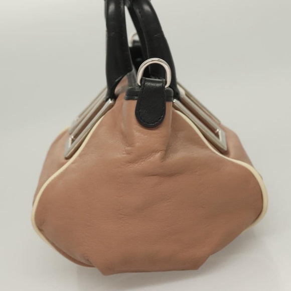 Chloe Etel Hand Bag Leather 2way Pink Silver Auth BA3474