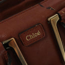 Chloe Etel Hand Bag Leather 2way Pink Gold Auth BA3475-14