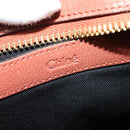 Chloe Etel Hand Bag Leather 2way Pink Gold Auth BA3475-15