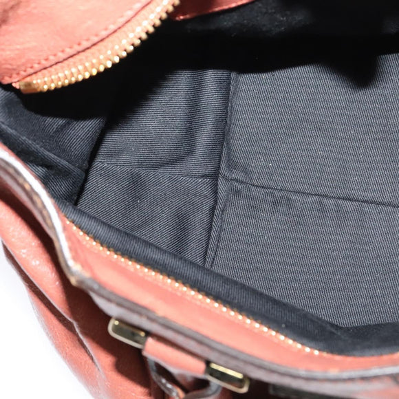 Chloe Etel Hand Bag Leather 2way Pink Gold Auth BA3475