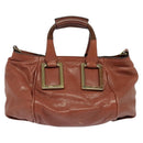 Chloe Etel Hand Bag Leather 2way Pink Gold Auth BA3475-3