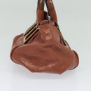 Chloe Etel Hand Bag Leather 2way Pink Gold Auth BA3475-4