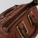 Chloe Etel Hand Bag Leather 2way Pink Gold Auth BA3475-6