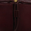 CARTIER Shoulder Bag Leather Bordeaux Gold Auth BA3477-10