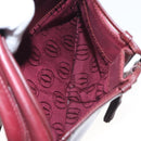 CARTIER Shoulder Bag Leather Bordeaux Gold Auth BA3477-21