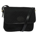 LOEWE Anagram Shoulder Bag Canvas Black Gold Auth BA3478-1
