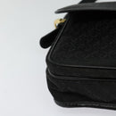 LOEWE Anagram Shoulder Bag Canvas Black Gold Auth BA3478-9