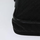 LOEWE Anagram Shoulder Bag Canvas Black Gold Auth BA3478-15