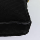 LOEWE Anagram Shoulder Bag Canvas Black Gold Auth BA3478-16