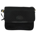 LOEWE Anagram Shoulder Bag Canvas Black Gold Auth BA3478-13