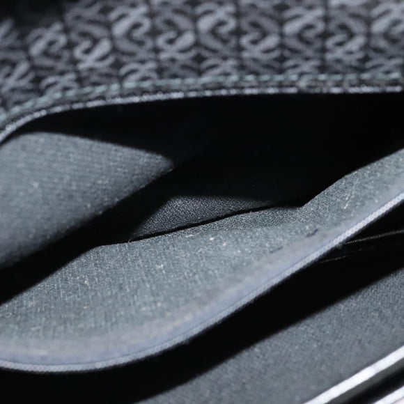 LOEWE Anagram Shoulder Bag Canvas Black Gold Auth BA3478