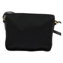LOEWE Anagram Shoulder Bag Canvas Black Gold Auth BA3478-2