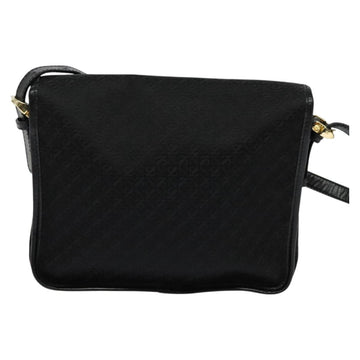 LOEWE Anagram Shoulder Bag Canvas Black Gold Auth BA3478 - 0