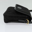 LOEWE Anagram Shoulder Bag Canvas Black Gold Auth BA3478-4