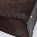 GUCCI Bamboo Hand Bag Suede Brown Gold 002 2853 0260 0 Auth BA348-10
