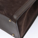 GUCCI Bamboo Hand Bag Suede Brown Gold 002 2853 0260 0 Auth BA348-17