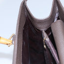 GUCCI Bamboo Hand Bag Suede Brown Gold 002 2853 0260 0 Auth BA348-22