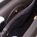 GUCCI Bamboo Hand Bag Suede Brown Gold 002 2853 0260 0 Auth BA348-24