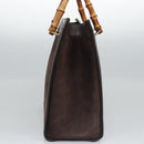 GUCCI Bamboo Hand Bag Suede Brown Gold 002 2853 0260 0 Auth BA348-4