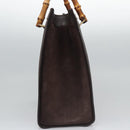 GUCCI Bamboo Hand Bag Suede Brown Gold 002 2853 0260 0 Auth BA348-6
