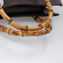 GUCCI Bamboo Hand Bag Suede Brown Gold 002 2853 0260 0 Auth BA348-9