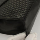 BALLY Hand Bag Leather Black Gold Auth BA3481-9