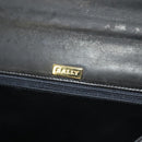 BALLY Hand Bag Leather Black Gold Auth BA3481-18