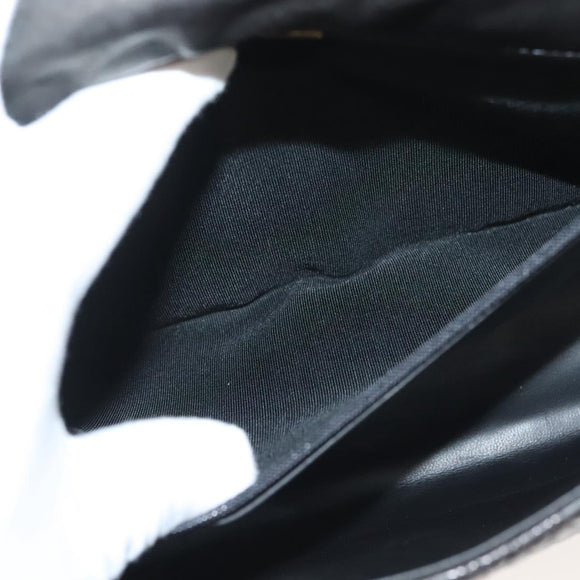 BALLY Hand Bag Leather Black Gold Auth BA3481