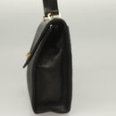 BALLY Hand Bag Leather Black Gold Auth BA3481-3