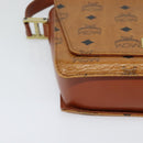 MCM Logogram Vicetos Shoulder Bag PVC Leather Brown Gold Auth BA3483-10
