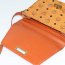 MCM Logogram Vicetos Shoulder Bag PVC Leather Brown Gold Auth BA3483-15