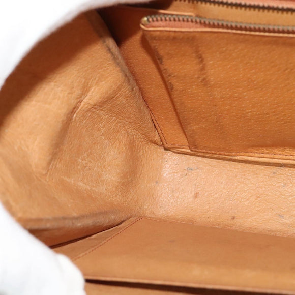 MCM Logogram Vicetos Shoulder Bag PVC Leather Brown Gold Auth BA3483