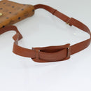 MCM Logogram Vicetos Shoulder Bag PVC Leather Brown Gold Auth BA3483-7