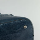 PRADA Hand Bag Nylon Leather Blue Silver Auth BA3485V-13