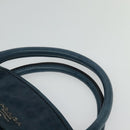 PRADA Hand Bag Nylon Leather Blue Silver Auth BA3485V-8
