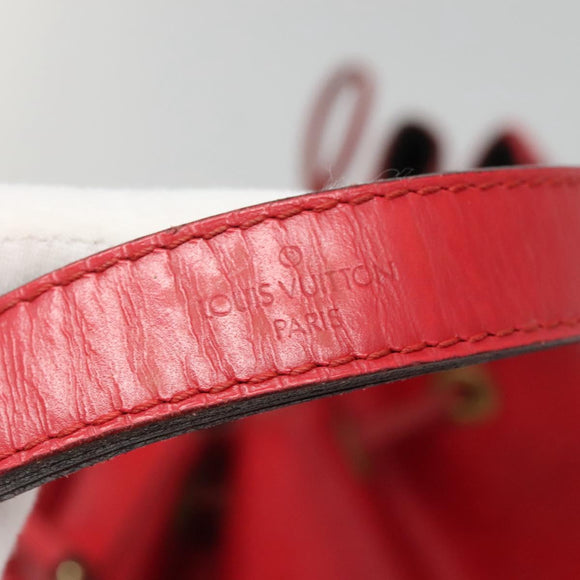 LOUIS VUITTON Epi Petit Noe Shoulder Bag Red M44107 LV Auth BA3486